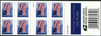 U.S. #5345a US Flag Definitive, Booklet of 20 BCA
