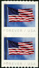 U.S. #5342 US Flag Definitive, Coil Pair AP