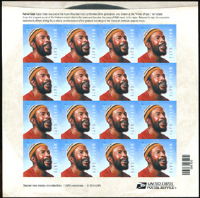 U.S. #5371 Marvin Gaye, Music Icon Series, Pane of 16