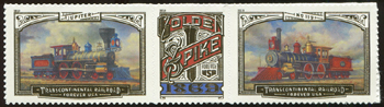U.S. #5380a Transcontinental RR Strip of 3