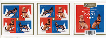 U.S. #5408b Military Working Dogs, Booklet of 20
