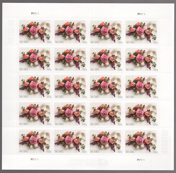 U.S. #5458 Garden Corsage, 2-ounce, Pane of 20
