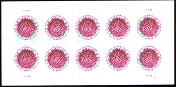 U.S. #5460 Global - Chrysanthemum Pane of 10