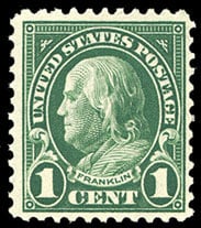 U.S. #552 1c Benjamin Franklin - MNH