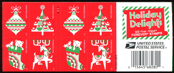 U.S. #5529b Holiday Delights Booklet of 20