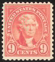 U.S. #561 9c Jefferson - Mint