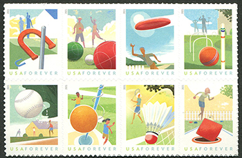 U.S. #5634a Backyard Games Block of 8