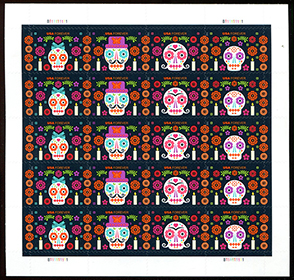 U.S. #5643 Day of the Dead Pane of 20