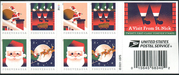 U.S. #5647b A Visit from St. Nick, Booklet of 20