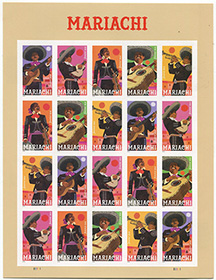 U.S. #5707 Mariachi, Pane of 20