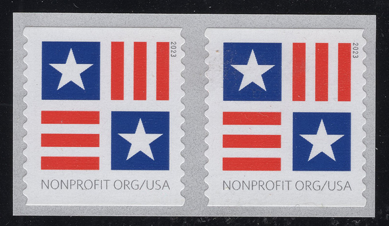 U.S. #5756A Patriotic Block Stamp Coil Pair