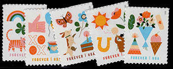U.S. #5803-07 Thinking of You, 5 Singles