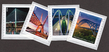 U.S. #5808-11 Bridges, 4 Singles