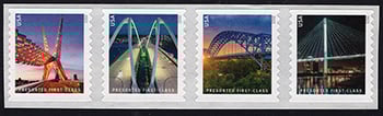 U.S. #5811a Bridges, Coil of 4