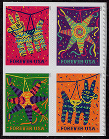 U.S. #5815a Pinatas Block of 4