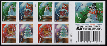 U.S. #5819b Snow Globes Booklet of 20