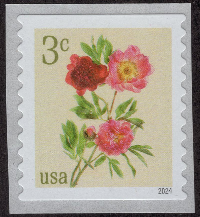 U.S. #5904 Peonies 3c coil