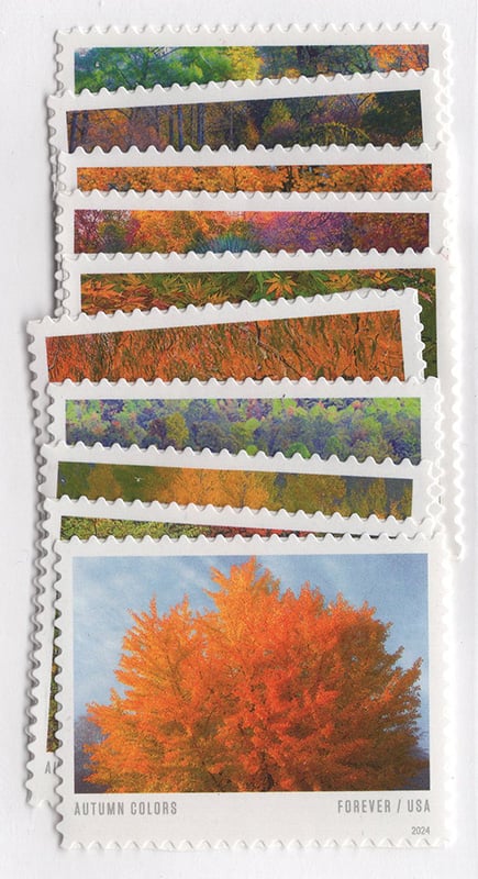 U..S. #5929-38 Autumn Colors, 10 Singles