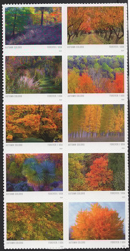 U.S. #5938a Autumn Colors Block of 10
