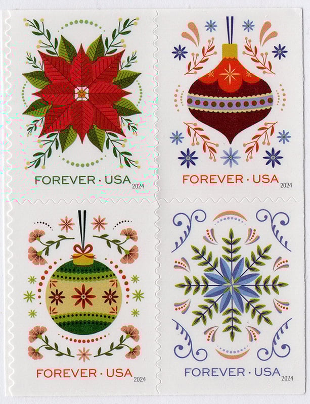 U.S. #5944a Holiday Joy, Setenant Block of 4