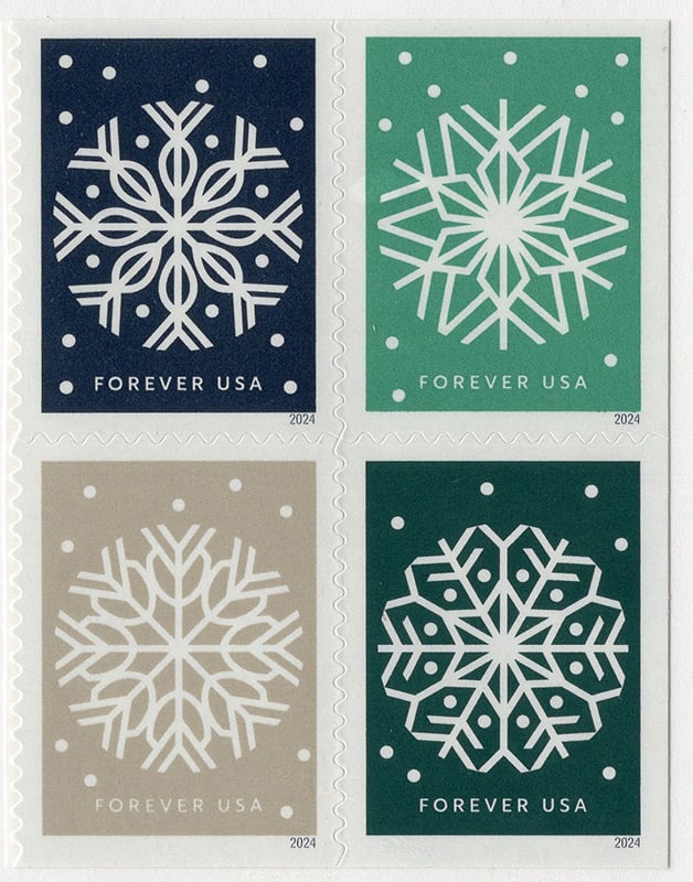 U.S. #5951a Winter Whimsy, Setenant Block of 4
