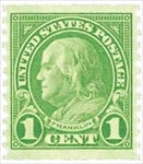 U.S. #597 1c Franklin Coil - MNH