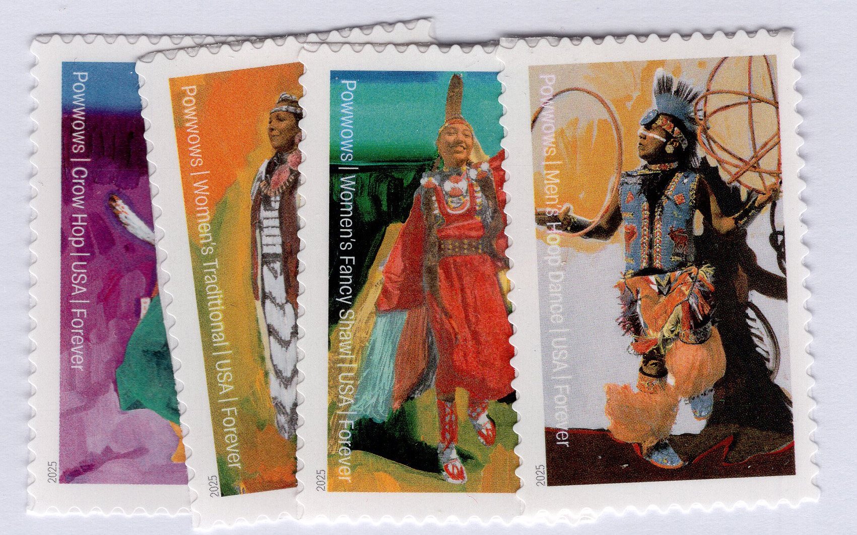 U.S. #5978-81 Powwows 4 singles