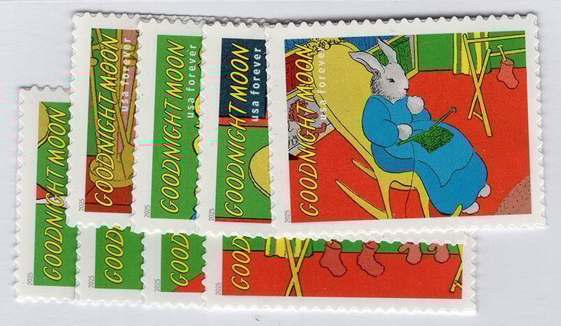 U.S. #6002a-h Goodnight Moon, 8 singles