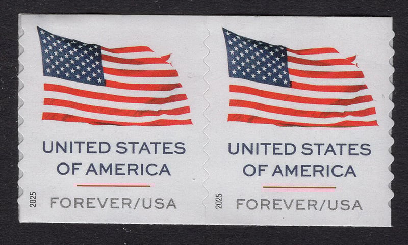U.S. #6017 U.S. Flag 2025 Coil Pair AP