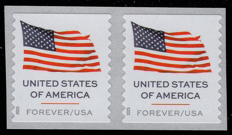 U.S. #6018 U.S. Flag 2025 Coil Pair APU