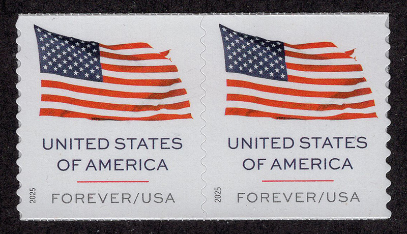 U.S. #6019 U.S. Flag 2025 Coil Pair