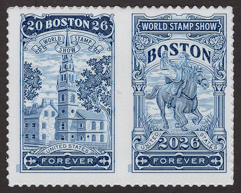 U.S. #6030a Boston 2026 World Stamp Show Pair