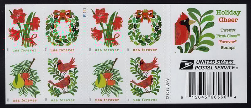 U.S. #6036b Holiday Cheer, Booklet of 20