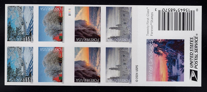 U.S. #6042 Winter Landscapes, Booklet of 20