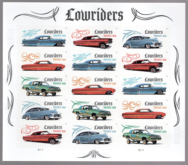 U.S. #6066 Lowriders Autos, Pane of 15