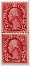 U.S. #606 2c Washington Coil - MNH Line Pair