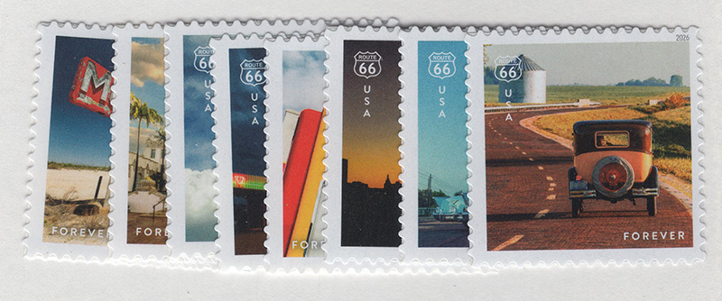 U.S. #6081a Route 66, 8 singles