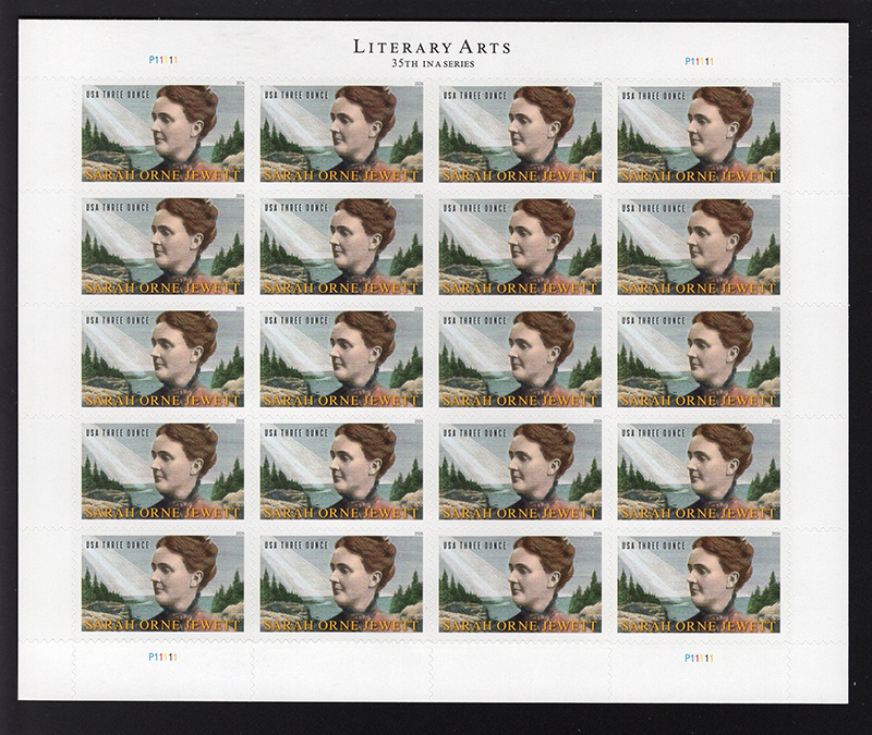 U.S. #6116 Sarah Orne Jewett, 3‑ounce rate stamp, pane of 20