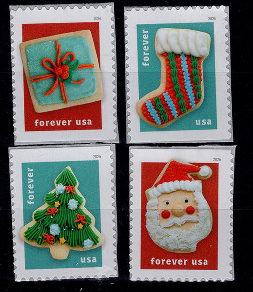 U.S. #6119-22 Christmas Cookies singles