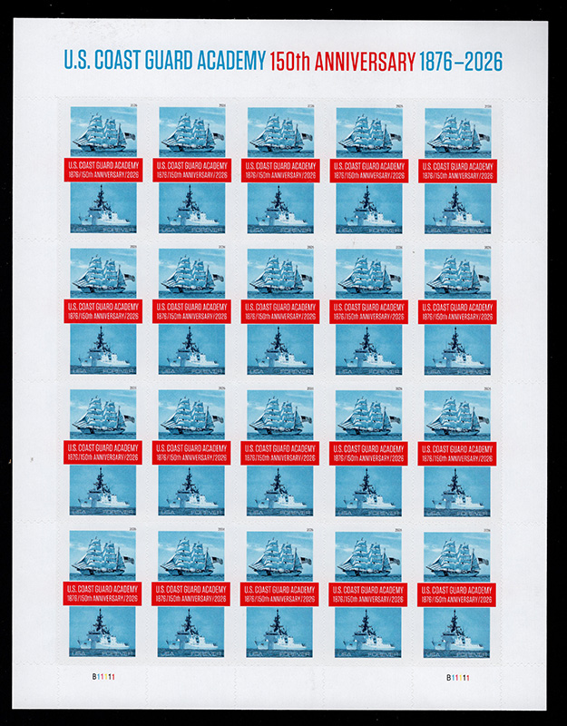 U.S. # 6117 U.S. Coast Guard - Pane of 20