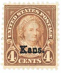 U.S. #662 4c Martha Washington, Kansas - Mint