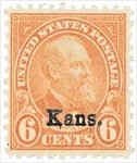 U.S. #664 6c Garfield, Kansas - MNH