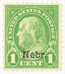 U.S. #669 1c Benjamin Franklin, Nebraska - MNH
