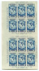 U.S. #768 Byrd Antarctic Vertical Block of 12