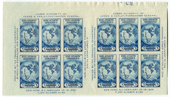 U.S. #768 Byrd Antarctic Horizontal Block of 12