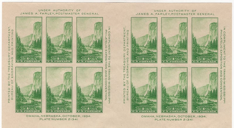 U.S. #769 Yosemite Block of 12