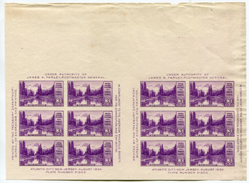 U.S. #770 Mt. Rainier Vertical Block of 12
