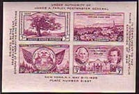 U.S.  #778 TIPEX  Souvenir Sheet