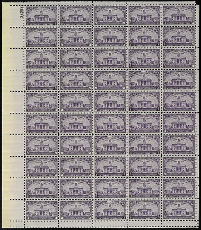 U.S. #838 Iowa Territory Centennial MNH