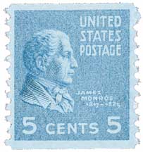 U.S. #845 5c James Monroe Coil MNH